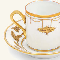 ginori 1735 voli re coucou coffee cup gold