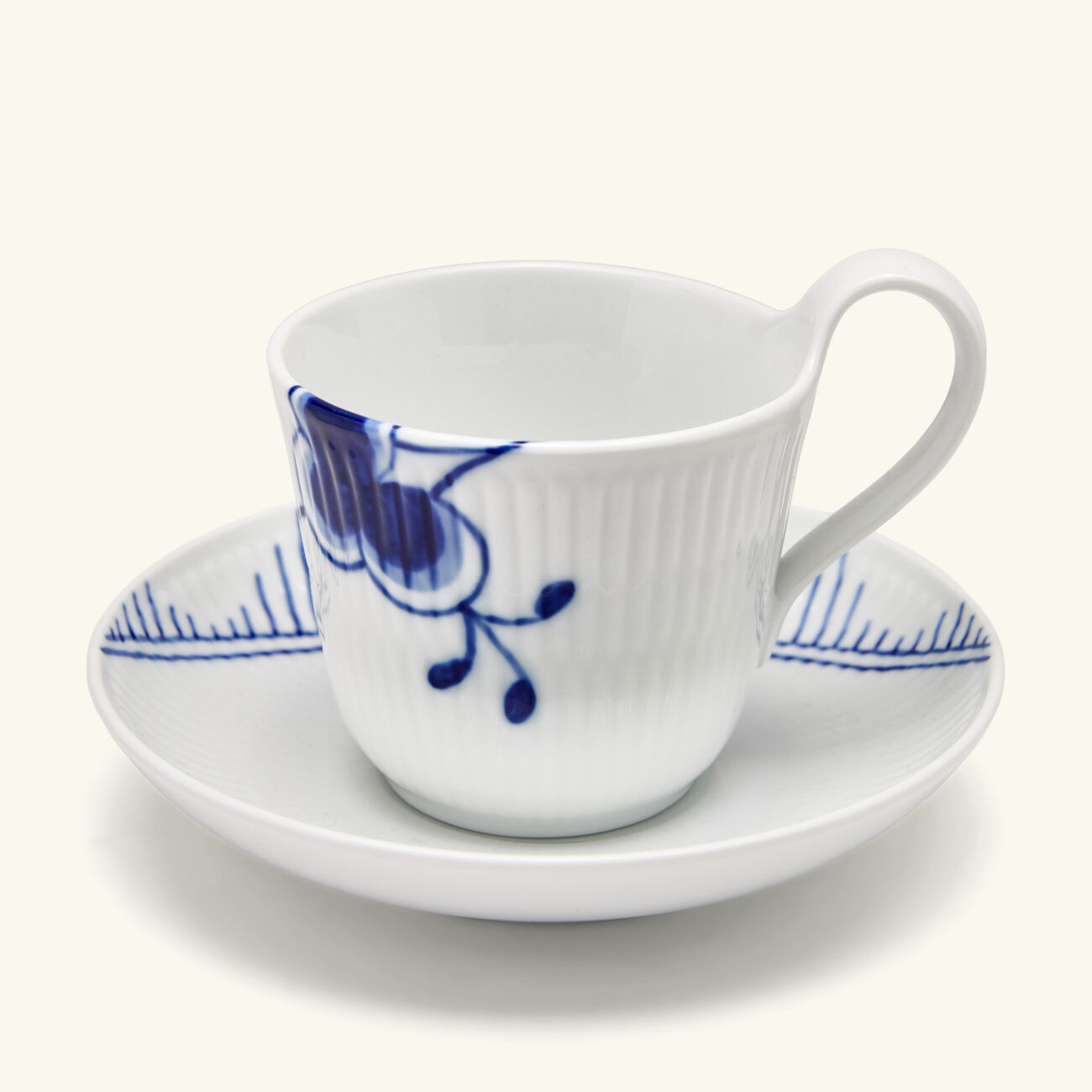 Blue Fluted Mega Tea Cup and Saucer royal copenhagen blue fluted mega tea cup and saucer