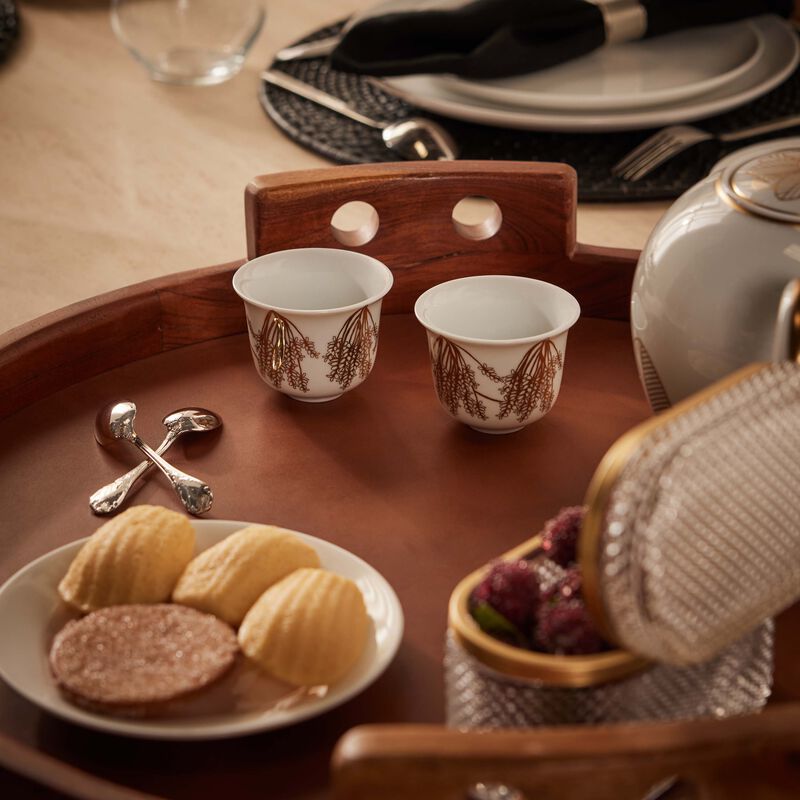 silsal tamrah by razan alazzouni branch arabic coffee cup gold set of 2