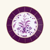 bernardaud prunus soup plate round purple 19cm