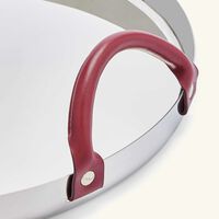 christofle mood nomade tray round large stainless steel