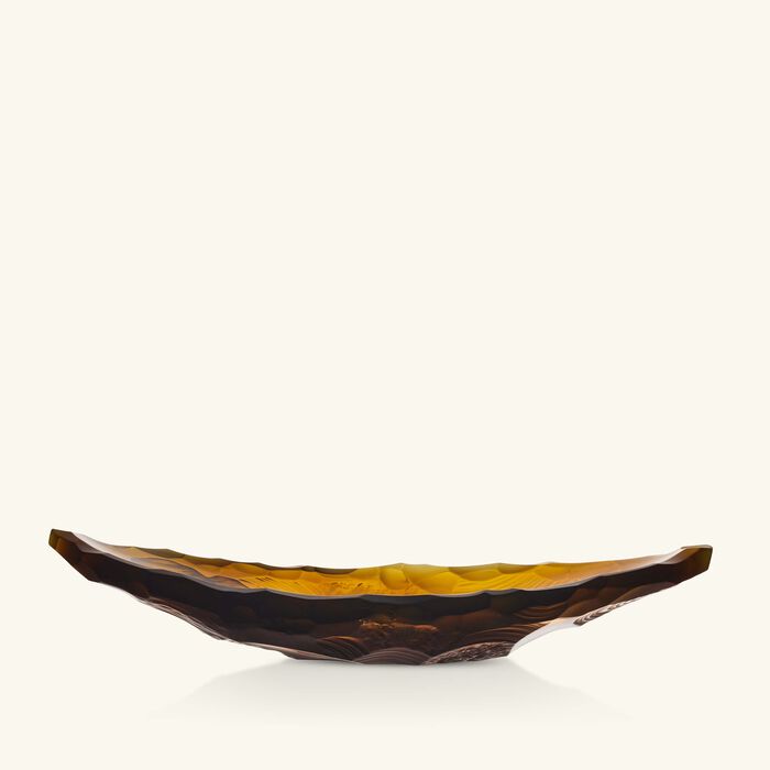 lalique terramineral silex centerpiece medium amber
