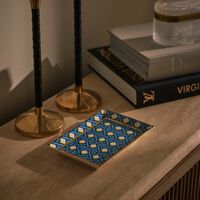 jonathan adler basketweave trinket tray rectangle small blue