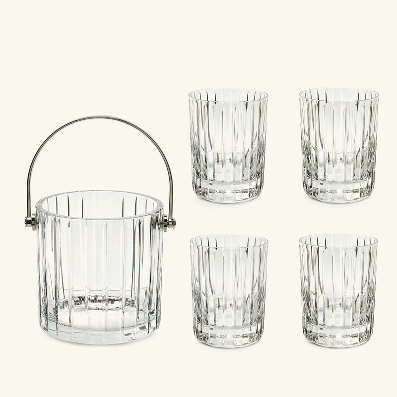 baccarat harmonie on the rocks tumblers and ice bucket set