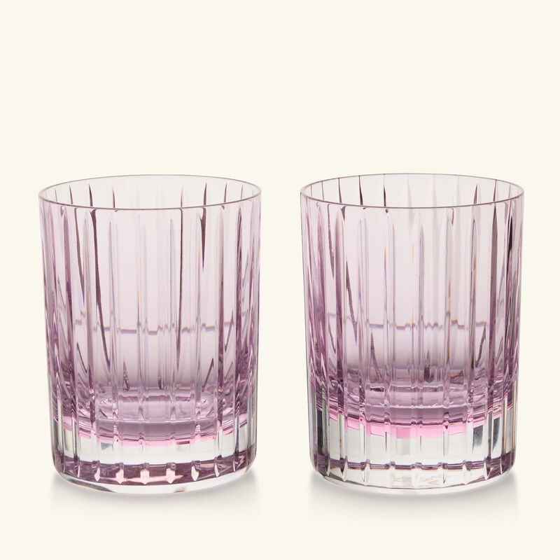 baccarat harmonie drinking glass pink set of 2