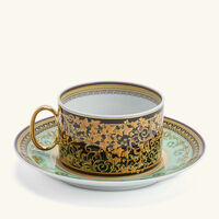 versace barocco mosaic tea cup   saucer pattern set of 6