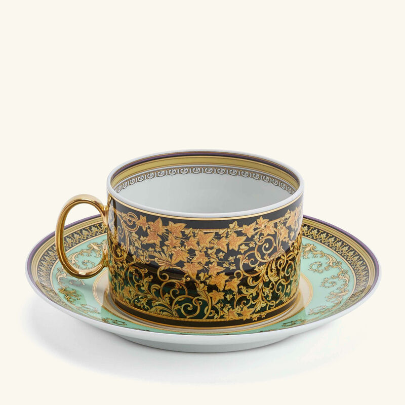 versace barocco mosaic tea cup   saucer pattern set of 6