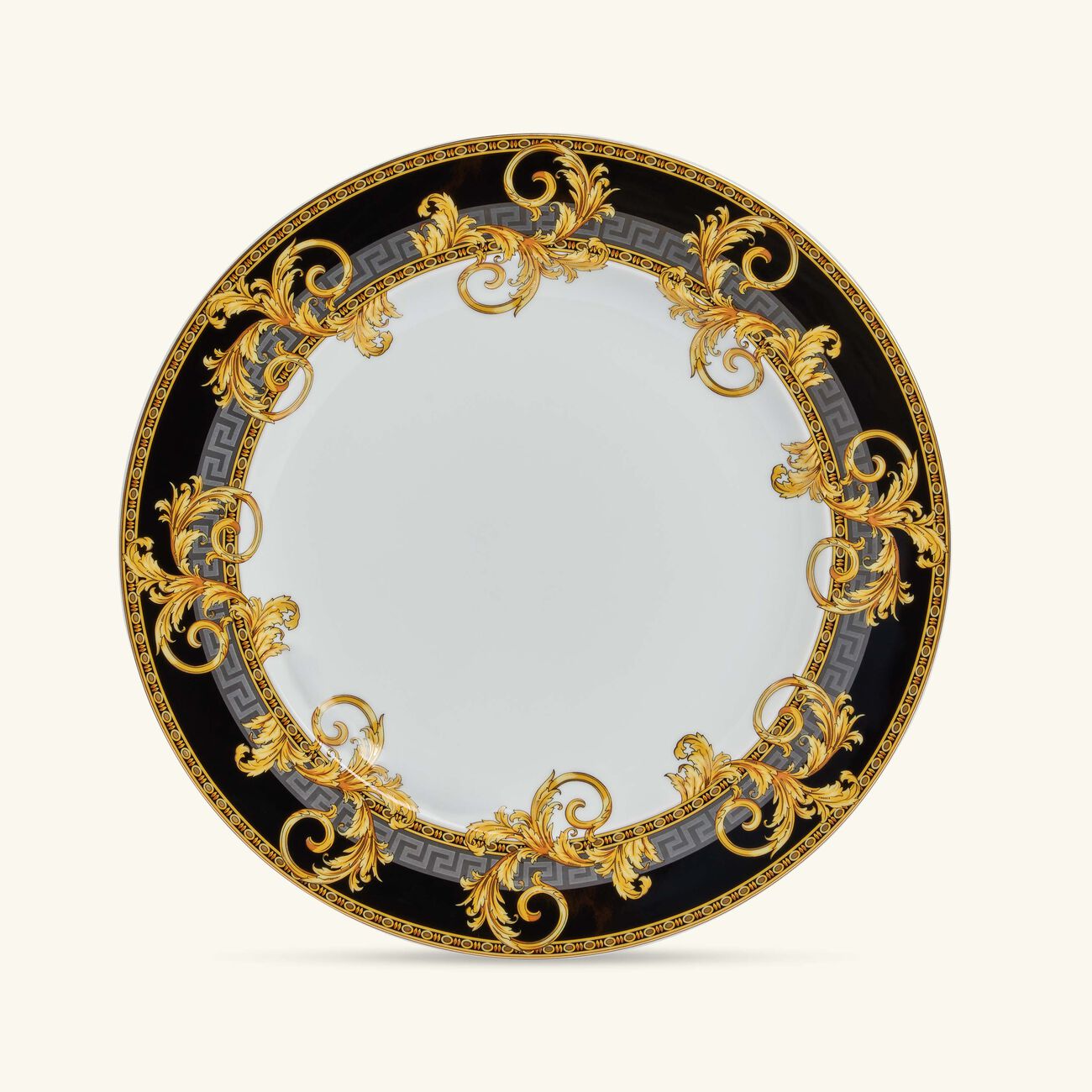 فيرساتشي طبق الطعام برستيج جالا دائري أسود 27 سم