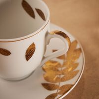 bernardaud vegetal or coffee cup   saucer gold