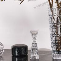 baccarat new antique mirage dual vase clear small