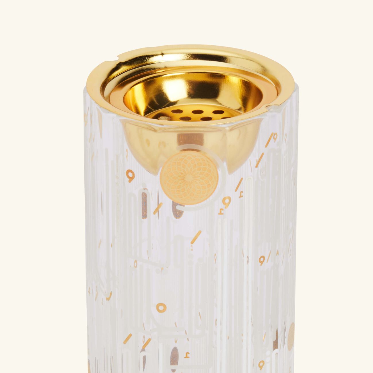 dimlaj hayat candle holder and censer gold set of 3