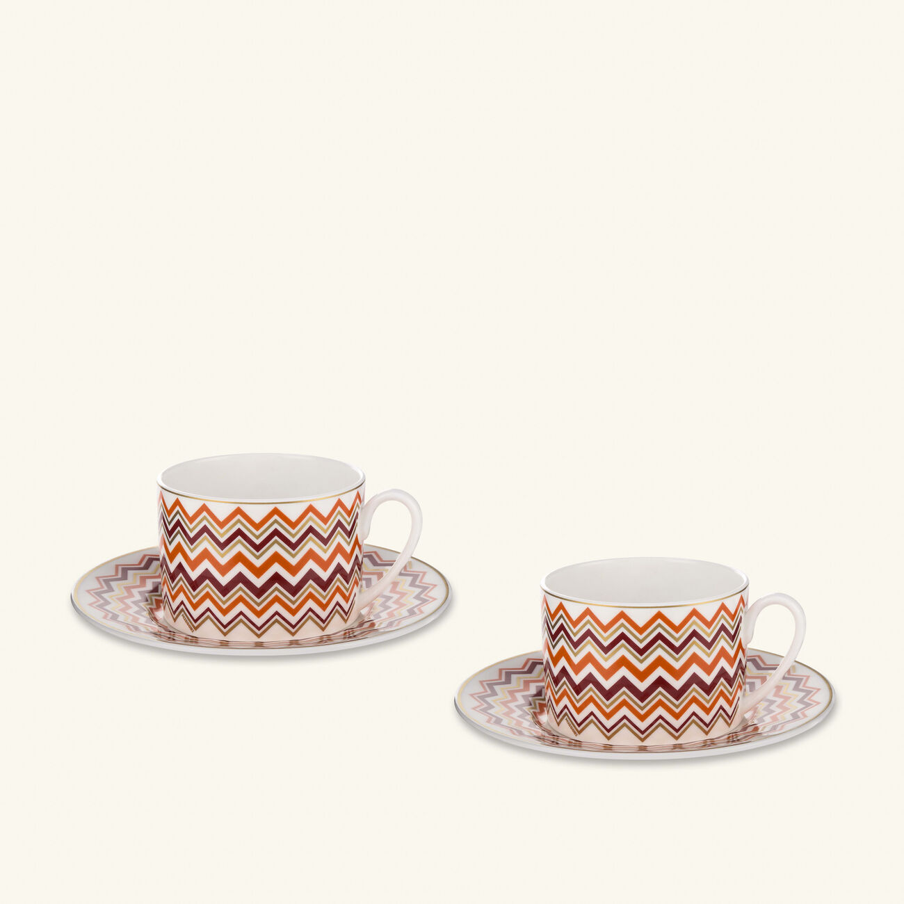 missoni home iconic tea cup   saucer multicolor