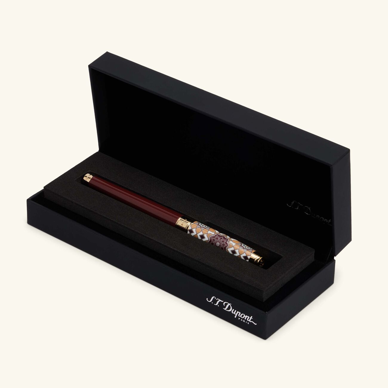 st dupont alhambra medium eternity ballpoint pen red