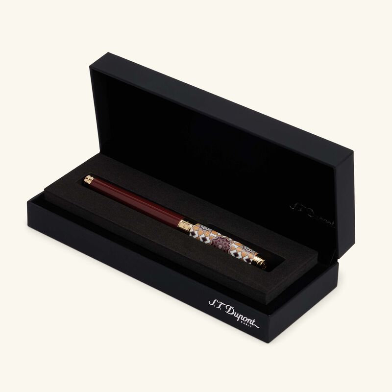 st dupont alhambra medium eternity ballpoint pen red