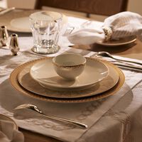 هافيلاند طقم سوفل دور المؤلف من وعائين للحساء باللون الذهبي 9 سم