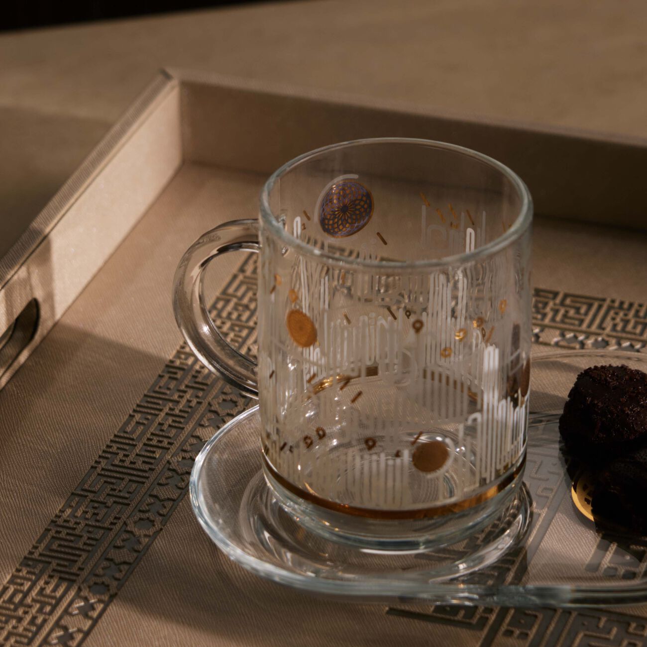 dimlaj hayat mug and saucer gold set of 4