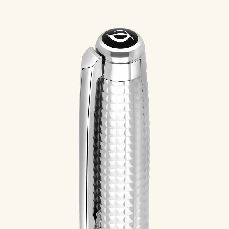 st dupont line d eternity fountain pen silver