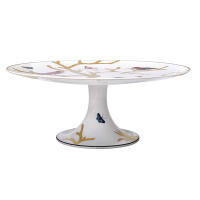 Aux Oiseaux Footed Cake Platter, small