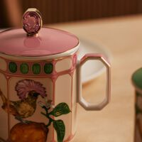 rosenthal idyllia mug with lid flycatcher pink