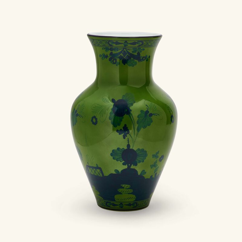 Oriente Italiano Malachite Vase Medium Green ginori 1735 oriente italiano malachite vase medium green