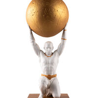 lladro atlas sculpture large brown