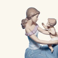 One for You One for Me Mother Sculpture Medium Blue lladro one for you one for me mother sculpture medium blue