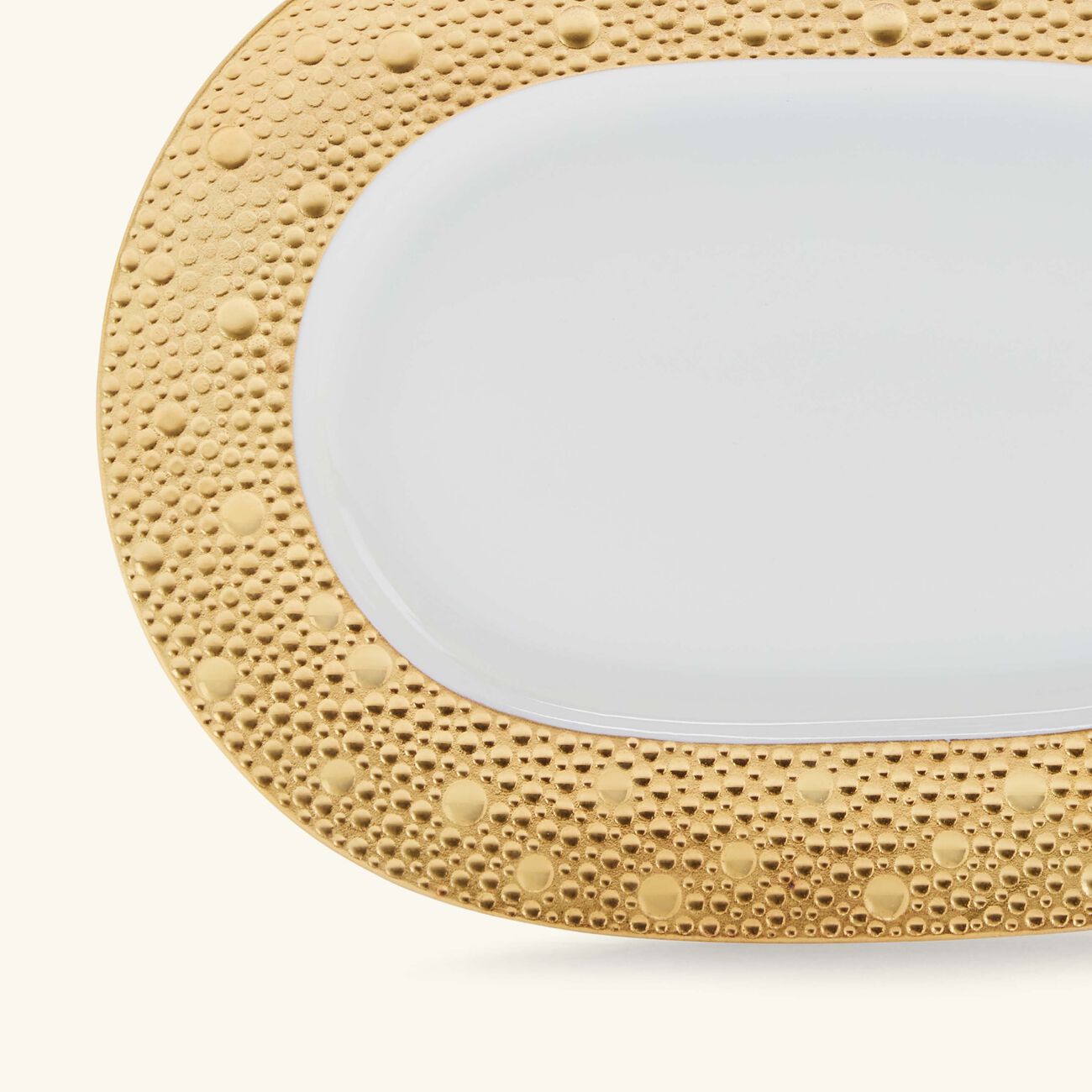 bernardaud ecume or bread   butter plate oval gold 23cm