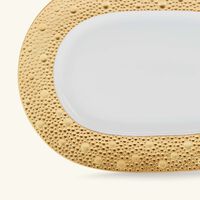 bernardaud ecume or bread   butter plate oval gold 23cm