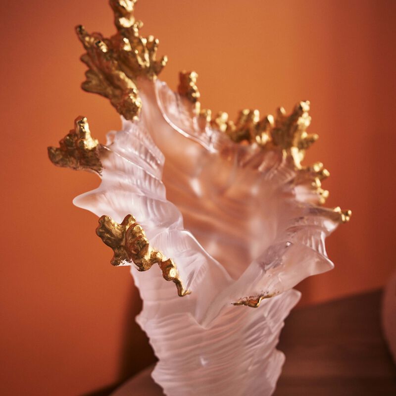 Gilded Vase Large White daum gilded vase large white