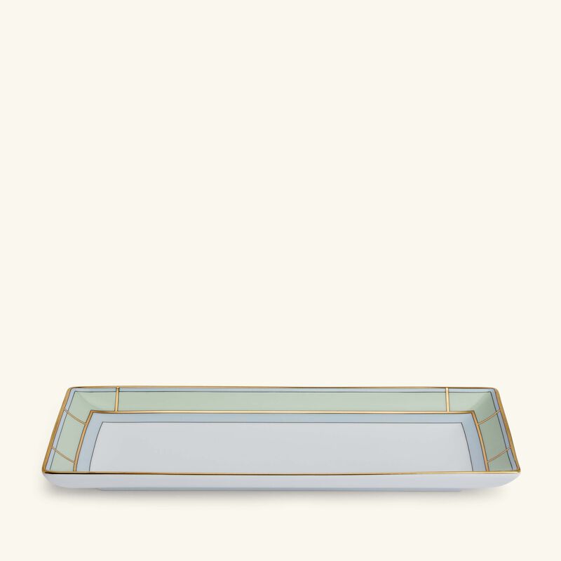 جينوري 1735 طبق ديفا المستطيل للتقديم باللون الأخضر 29 سم