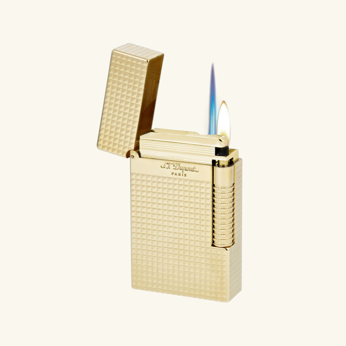 Le New Grand Dupont Diamond Head Lighter Gold st dupont le new grand dupont diamond head lighter gold