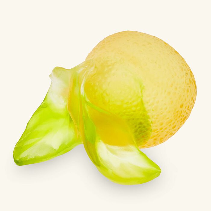 daum citrus lemon decorative figurine small yellow limited edition