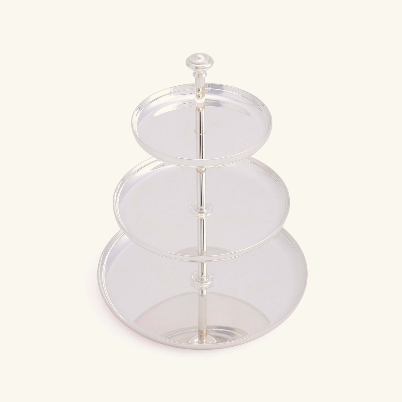 كريستوفل قاعدة الكيك آلبي من ثلاث طبقات مطلية بالفضة