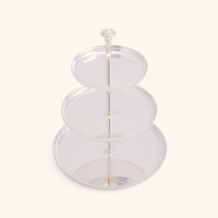 كريستوفل قاعدة الكيك آلبي من ثلاث طبقات مطلية بالفضة