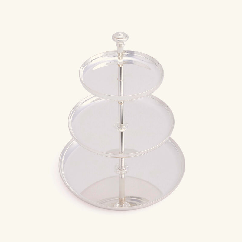 كريستوفل قاعدة الكيك آلبي من ثلاث طبقات مطلية بالفضة