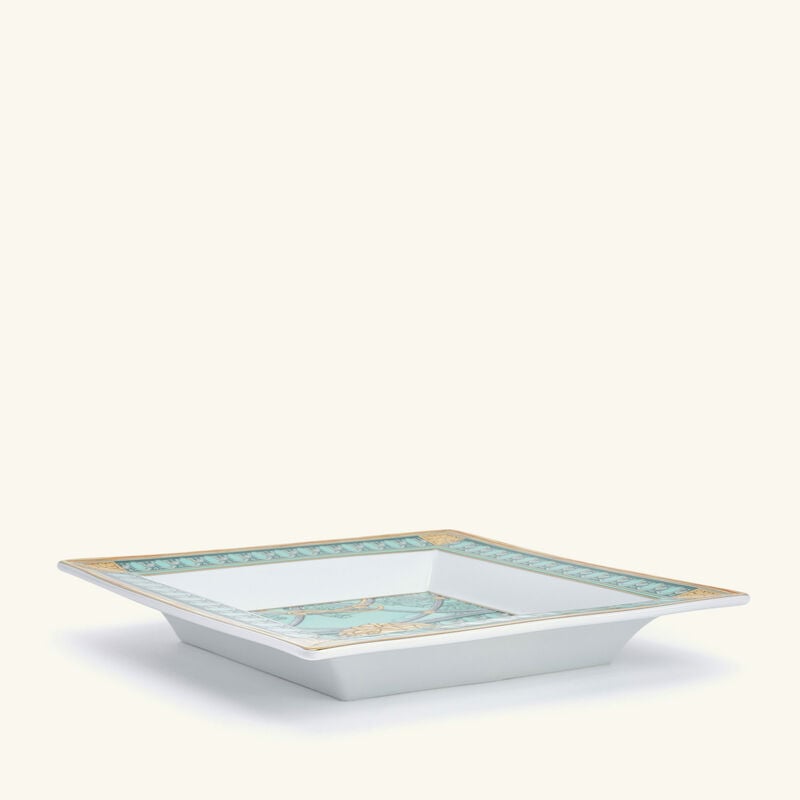 versace scala del palazzo verde trinket tray square small green