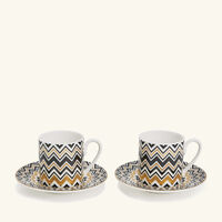 Zig Zag Coffee Cup & Saucer Pattern missoni home zig zag coffee cup saucer pattern