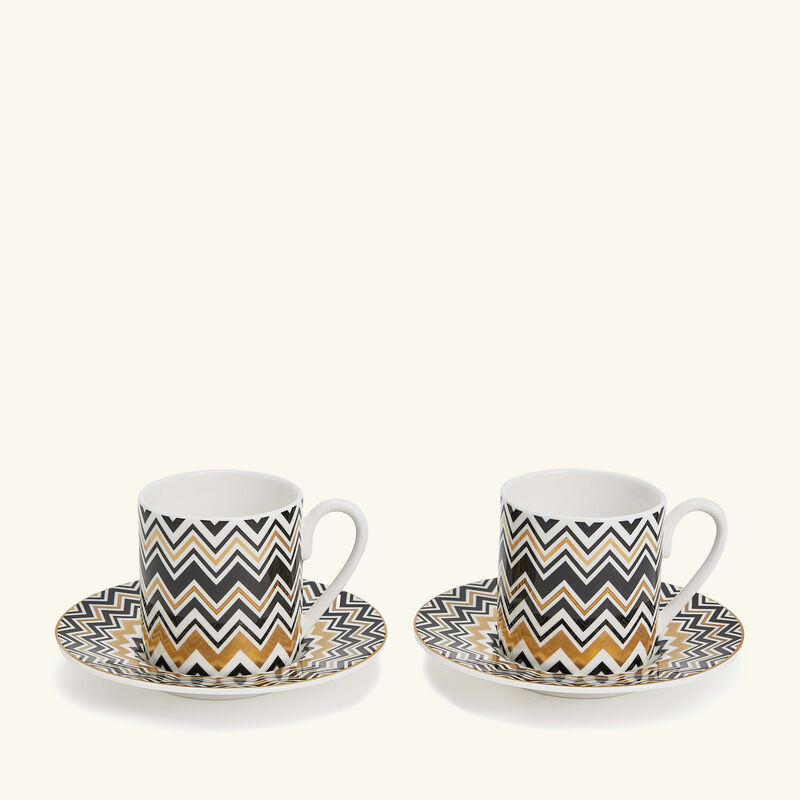 Zig Zag Coffee Cup & Saucer Pattern missoni home zig zag coffee cup saucer pattern
