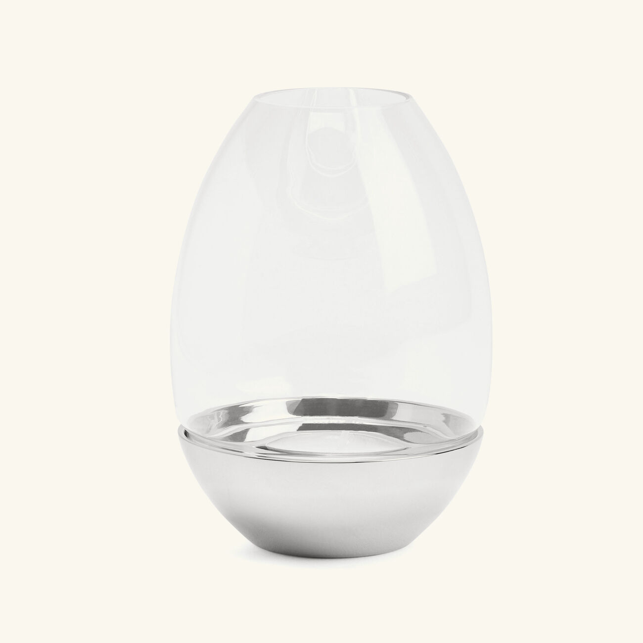 christofle mood nomade hurricane candle holder stainless steel