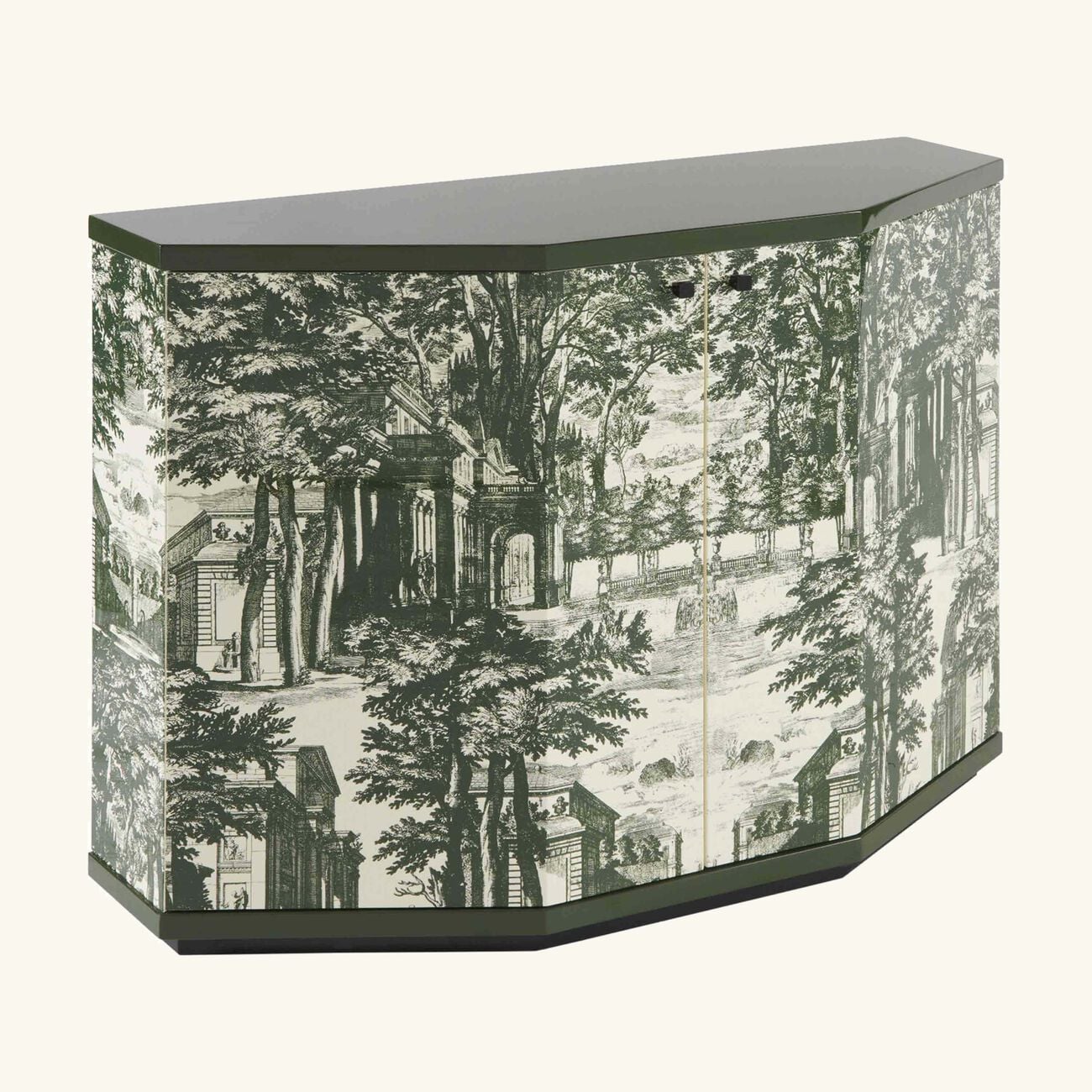 Giardino Settecentesco Polyhedric Cabinet Green fornasetti giardino settecentesco polyhedric cabinet green