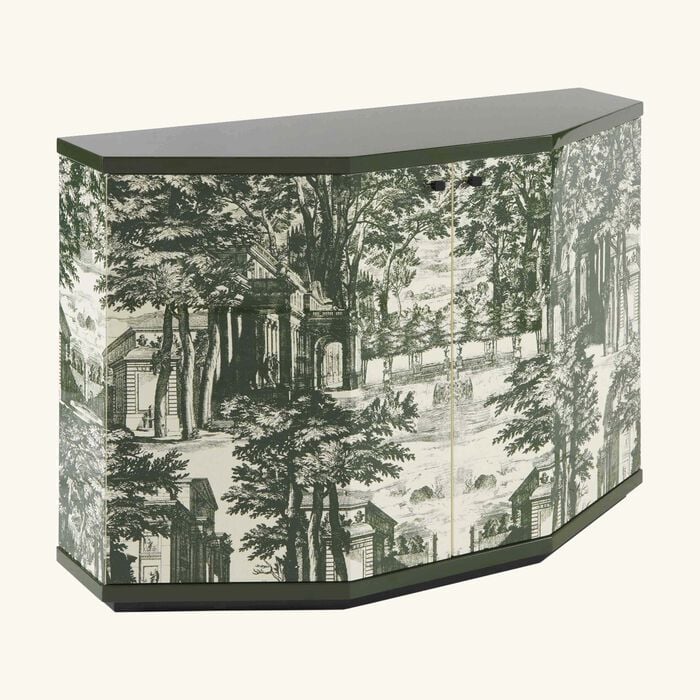 Giardino Settecentesco Polyhedric Cabinet Green fornasetti giardino settecentesco polyhedric cabinet green