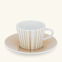 bernardaud sol coffee cup   saucer gold