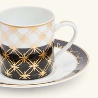 فنجان القهوة كيوتو مع صحنه باللون الأبيض بينتو باريس فنجان القهوة كيوتو مع صحنه باللون الأبيض