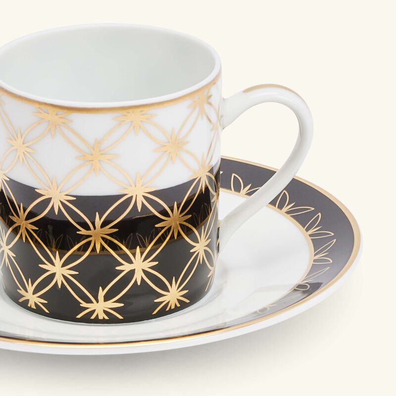 فنجان القهوة كيوتو مع صحنه باللون الأبيض بينتو باريس فنجان القهوة كيوتو مع صحنه باللون الأبيض