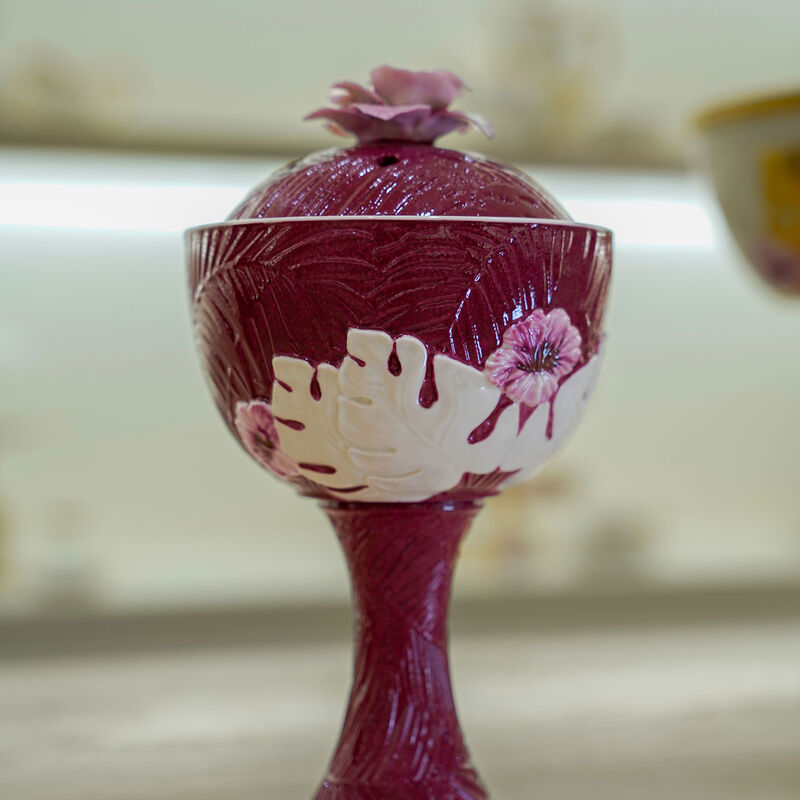 Acapulco Incense Burner Maroon villari acapulco incense burner maroon