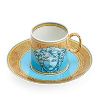 Blue Coin Espresso Cup & Saucer, small