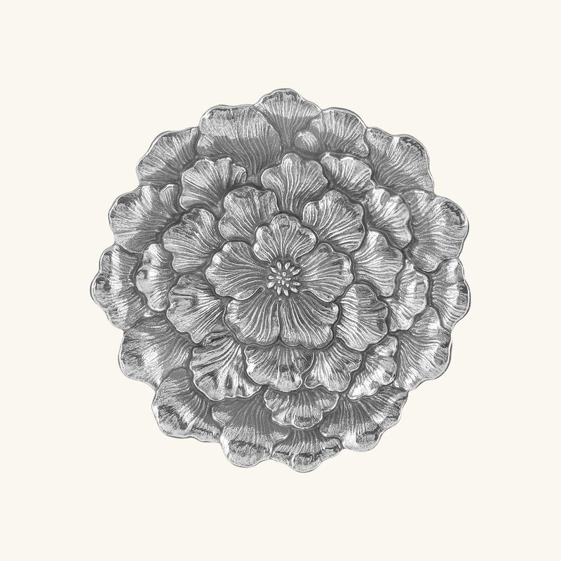 بوتشيلاتي وعاء على شكل زهرة الجاردينيا فضي بحجم متوسط