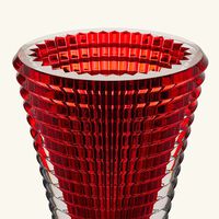 baccarat eye vase round large red