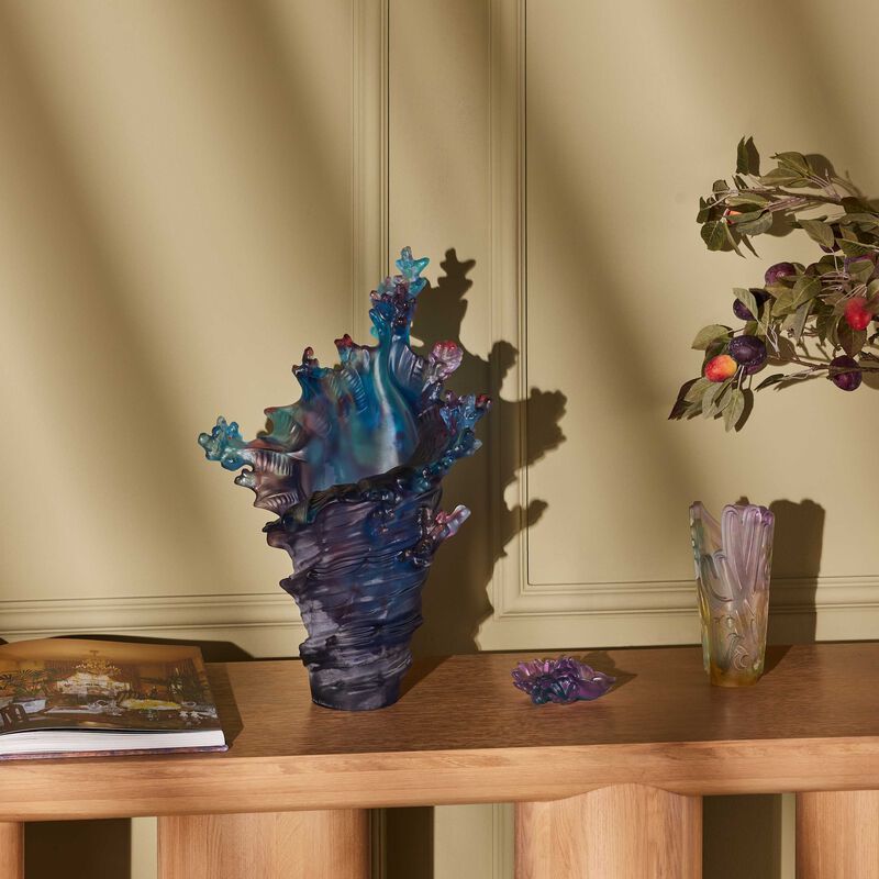 دوم مزهرية مير دو كوراي كبيرة زرقاء