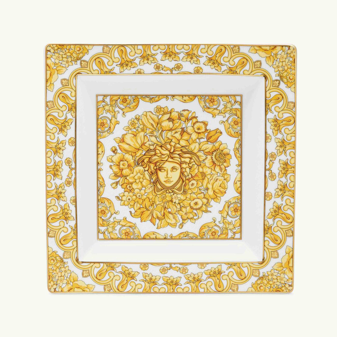 versace medusa rhapsody trinket tray square small gold